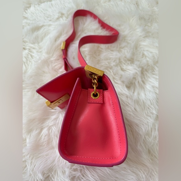 BALMAIN 1945 Soft Mini Quilted Leather Shoulder Bag in Coral 🥰 - Picture 5 of 15